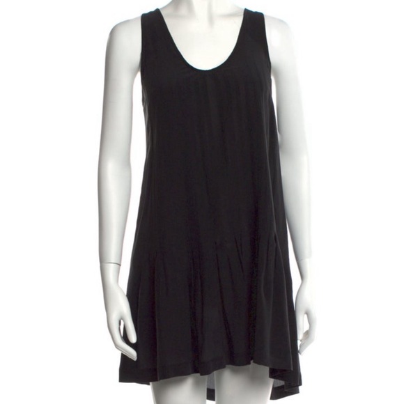 NEW Joie Black Silk Mini Dress with pintuck and pleat detail S - Picture 7 of 9